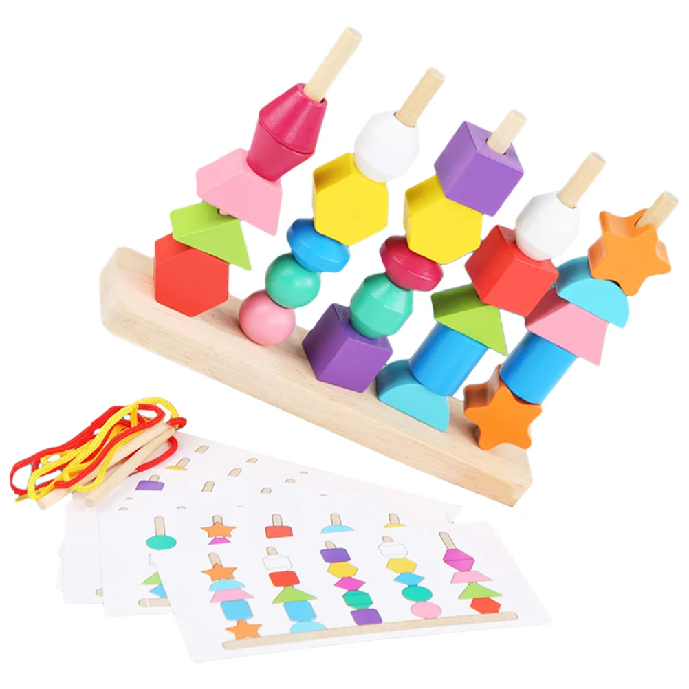 

Infant Toys Montessori Kids Stacking Blocks Sports Educational 1 Year Old DIY Wooden Baby