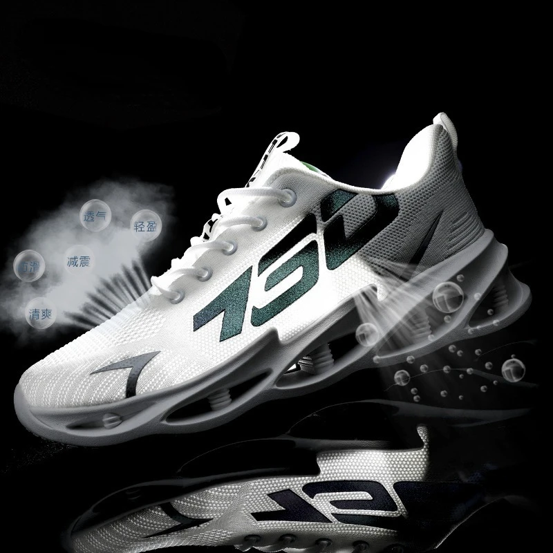 

Large Size Men Shoes 2023 Spring Summer Breathable Mesh Shoes Thick Bottom Lace Up Running Shoes Fashion Sneakers Shoes for Men