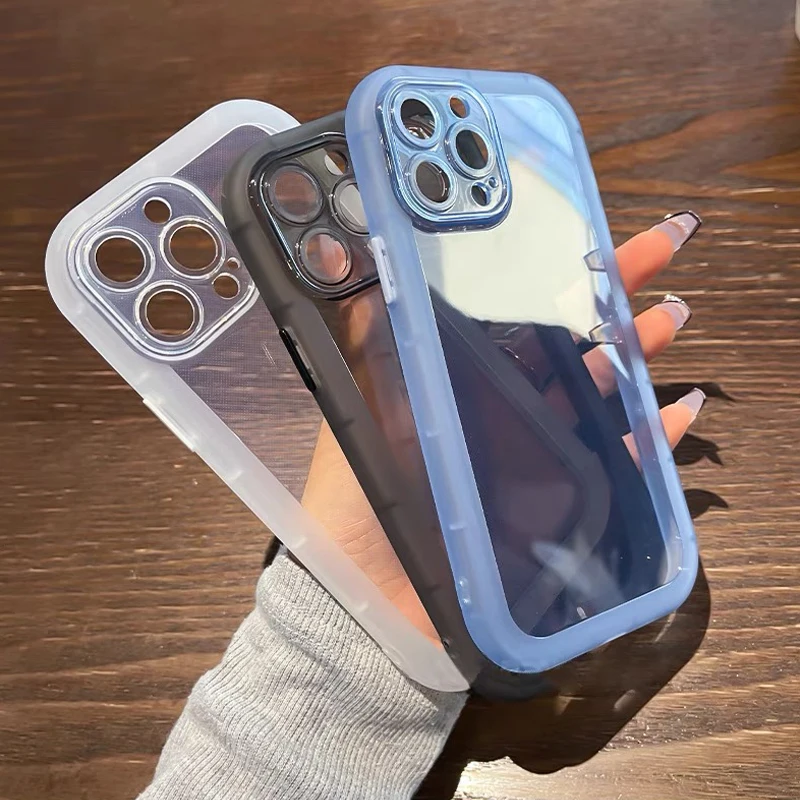 

Shockproof Silicone Bumper Clear Phone Case For iPhone 14 Pro Max 13 12 11 XR X XS 7 8 Plus Camera Protection Transparent Cover