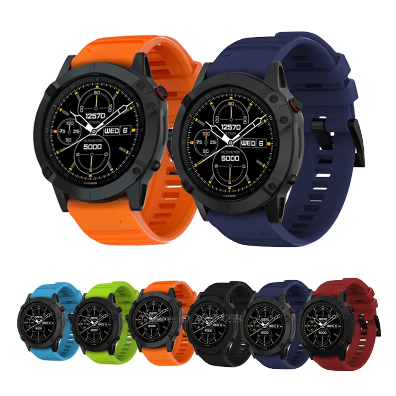 

Quick Release Silicone Watch Band 20/22/26mm Wriststrap For Garmin Fenix 7S 7 7X 6S 6 6X 5S 5 5X Forerunner 935 945 Smart Watch