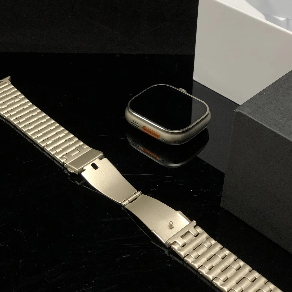 24mm Wide Band for Apple Watch Ultra 49mm 8 7 41mm 45mm 6 5 4 Se 40 44mm Stainless Steel Link Bracelet for IWatch 3 2 1 38 42mm