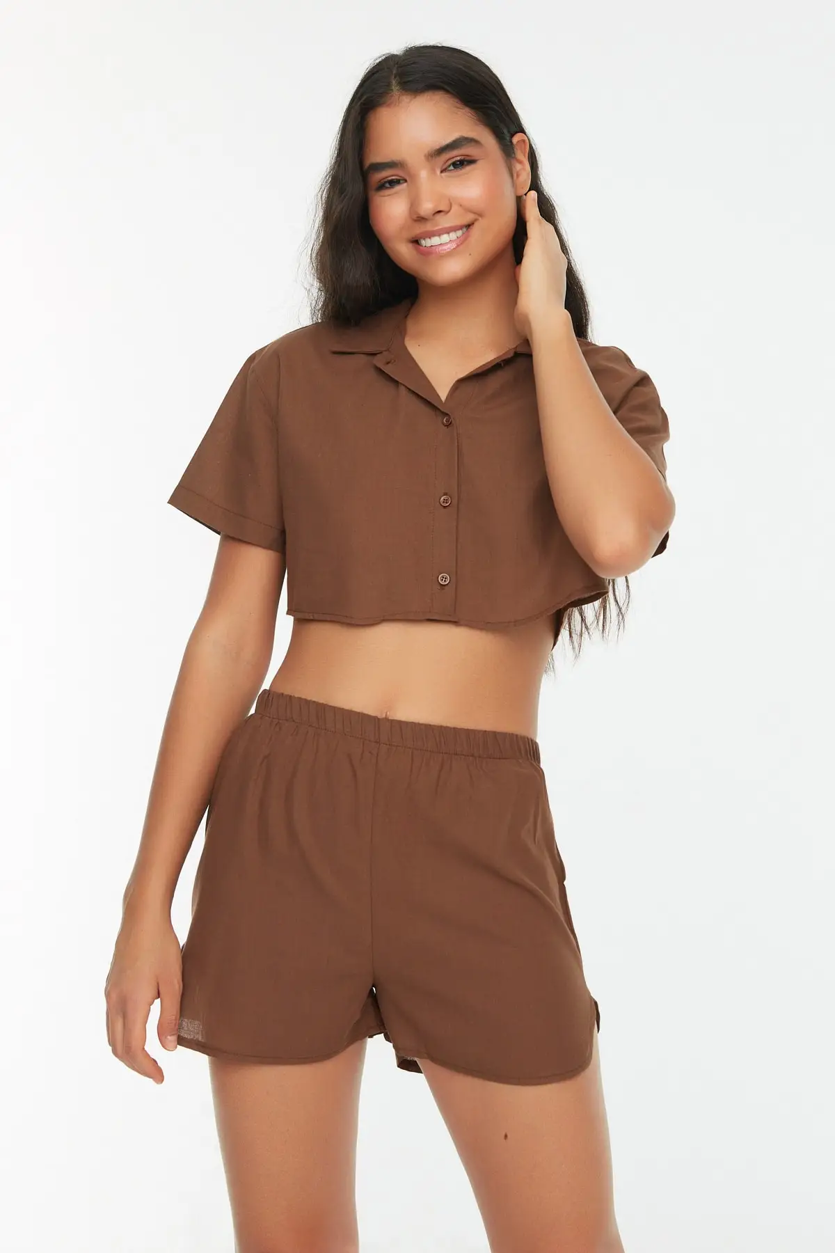 

Crop Woven Pajamas set THMSS22PT0424
