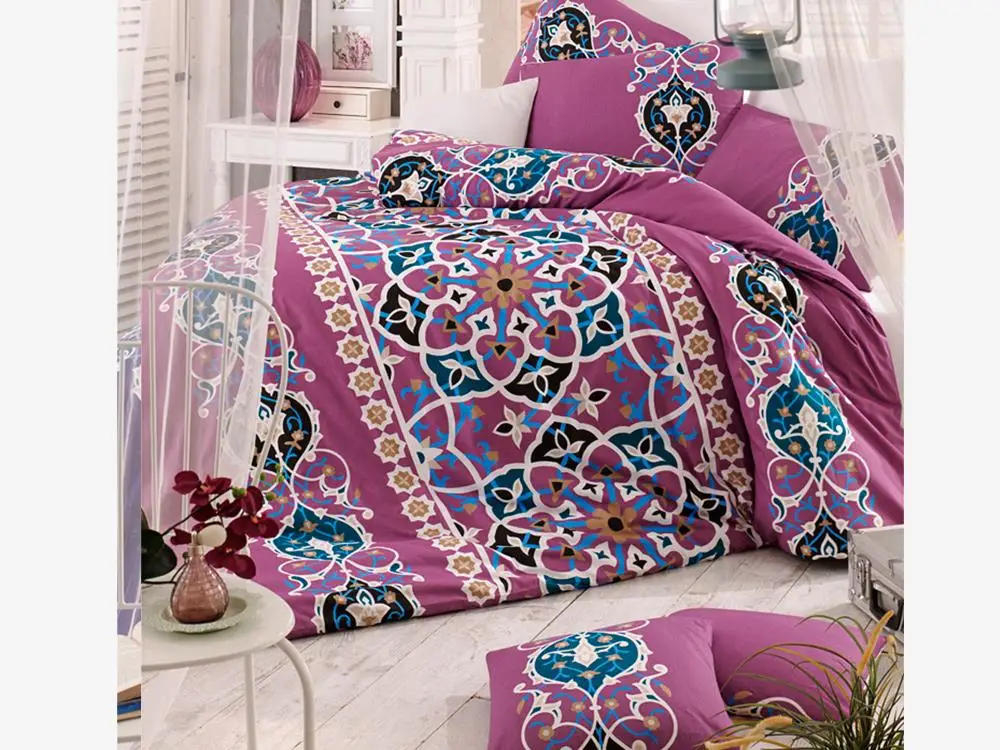

Розовый комплект пододеяльников Kayra из 100 хлопка