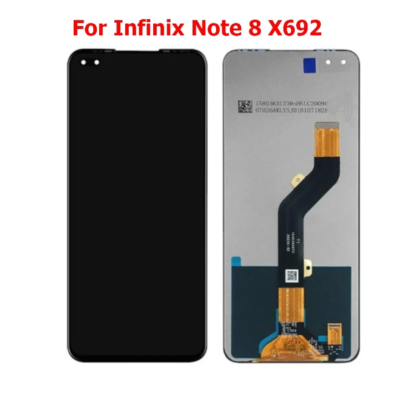6,95 дюймовый черный цвет оригинальный для Infinix Note 8 X692 ЖК-дисплей кодирующий преобразователь сенсорного экрана в сборе