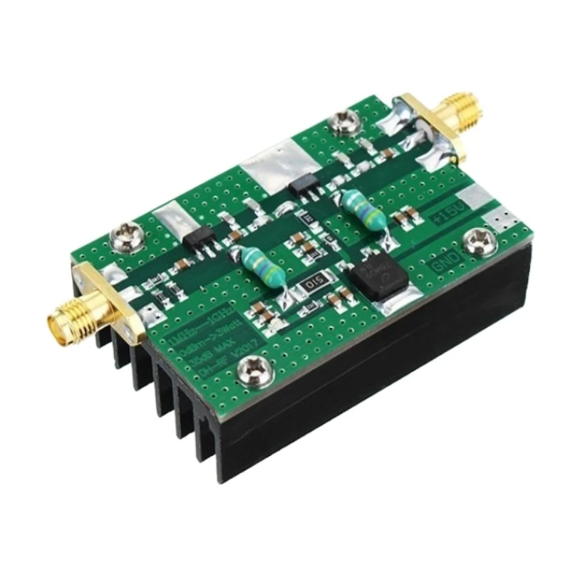 Lonten New 1MHz-1000MHZ 35DB 3W HF VHF UHF FM Transmitter Finish Board RF Power Amplifier For Ham Radio Linear Power Integrated