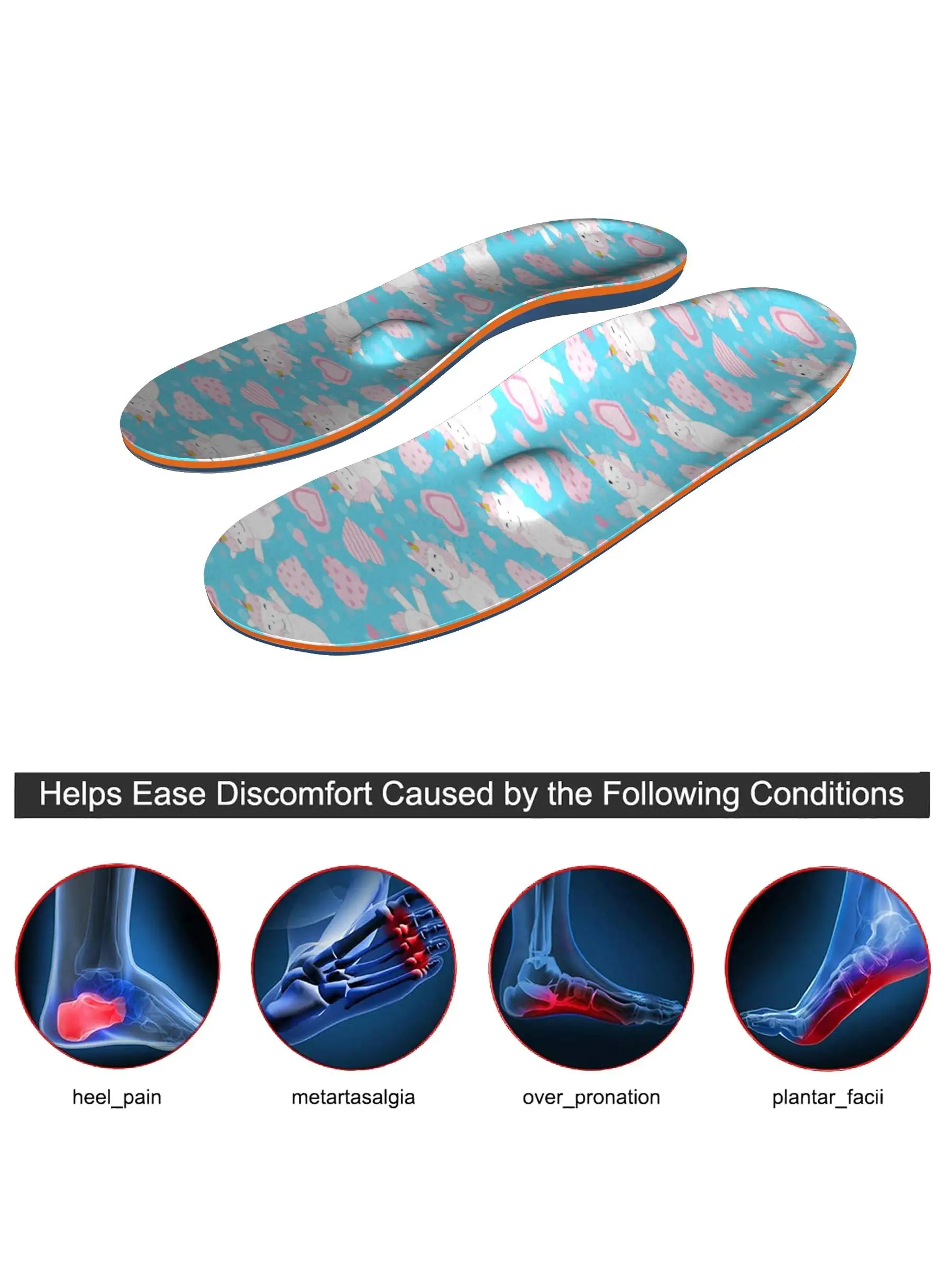 orthotic insole EVA foot pain relief flat foot orthopedic insole sports running foot relief arch support plantar fasciiti insol