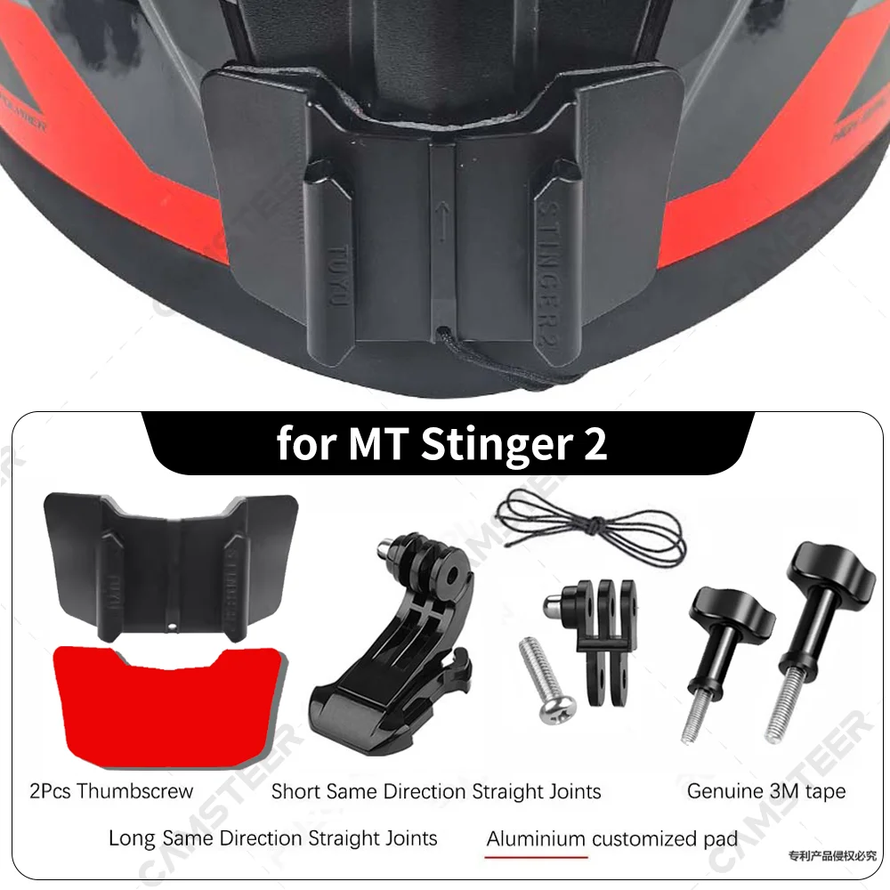 Фото Алюминиевое крепление для подбородка шлема MT Stinger 2, для GoPro Hero 13 12 11 10 9 Insta360 X4 X3 Ace pro DJI Action 5pro 4 3 Camera №3