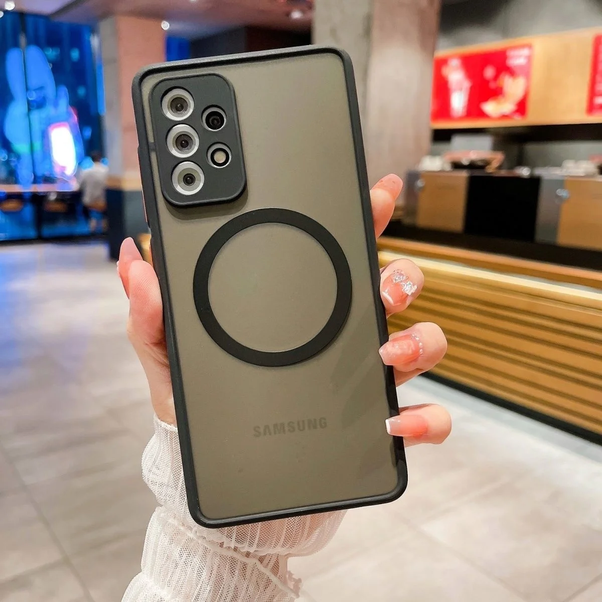 

Luxury For Magsafe Magnetic Charging Transparent Silicone Case for Samsung Galaxy S21 S22 S23 Ultra Plus A53 Shockproof Cover