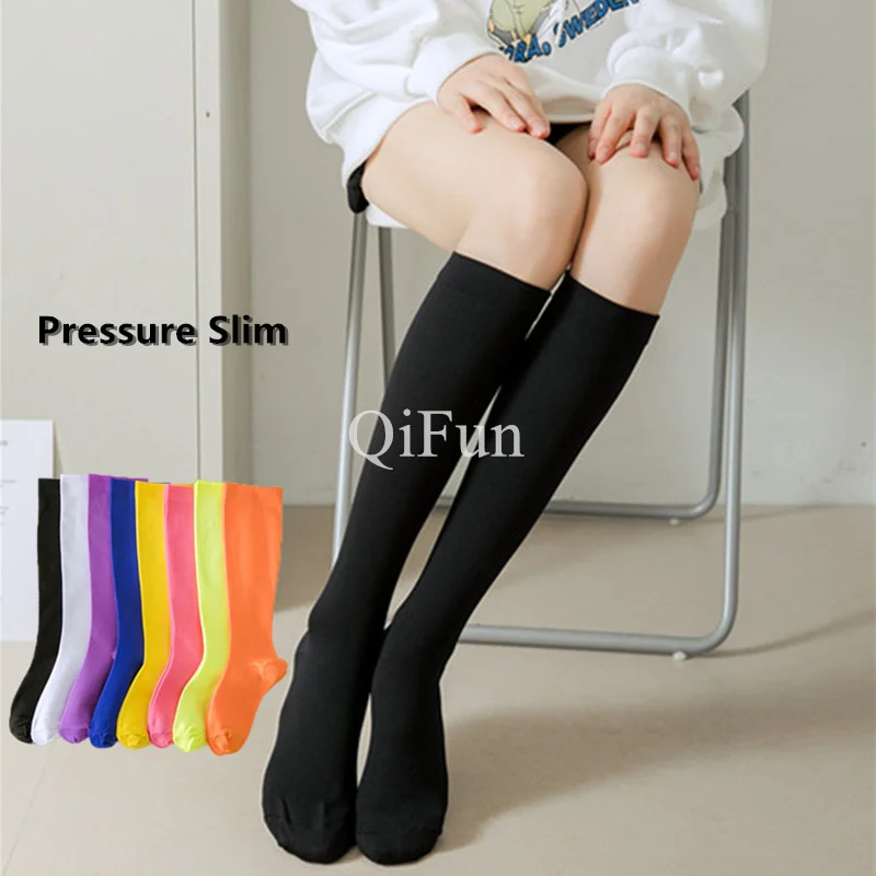 

Compression Socks Pressure Slimming Calf Nursing Knee High Stockings JK Woman Socks Fashion Kawaii Cosplay Sexy Nylon Stockings