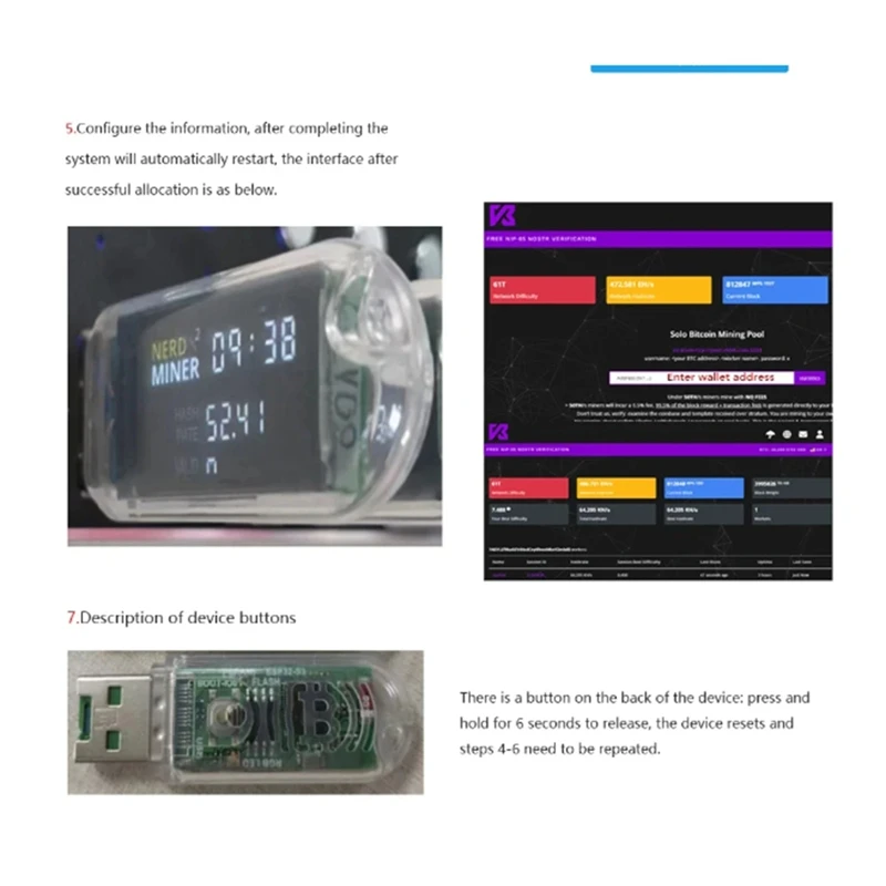 Бесшумная Майнер Lucky Miner V3 Usb машина 74KH/S LV03 Мини домашняя Asic Майнинг