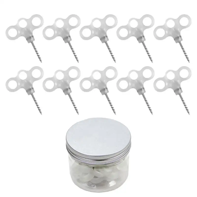 

Luminous Tent Peg 10PCS Stainless Steel Camping Tent Pegs Luminous Three-Ring Thread Tent Stake With Glow-in-The-Dark Stoppers