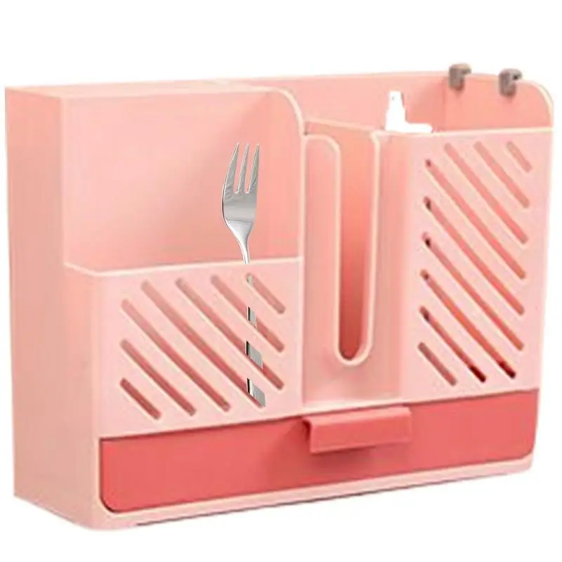 

Chopsticks Storage Household Kitchen Chopsticks Drain Holder With Catch Pan Kitchen Wall Mounted Or Standing Chopsticks