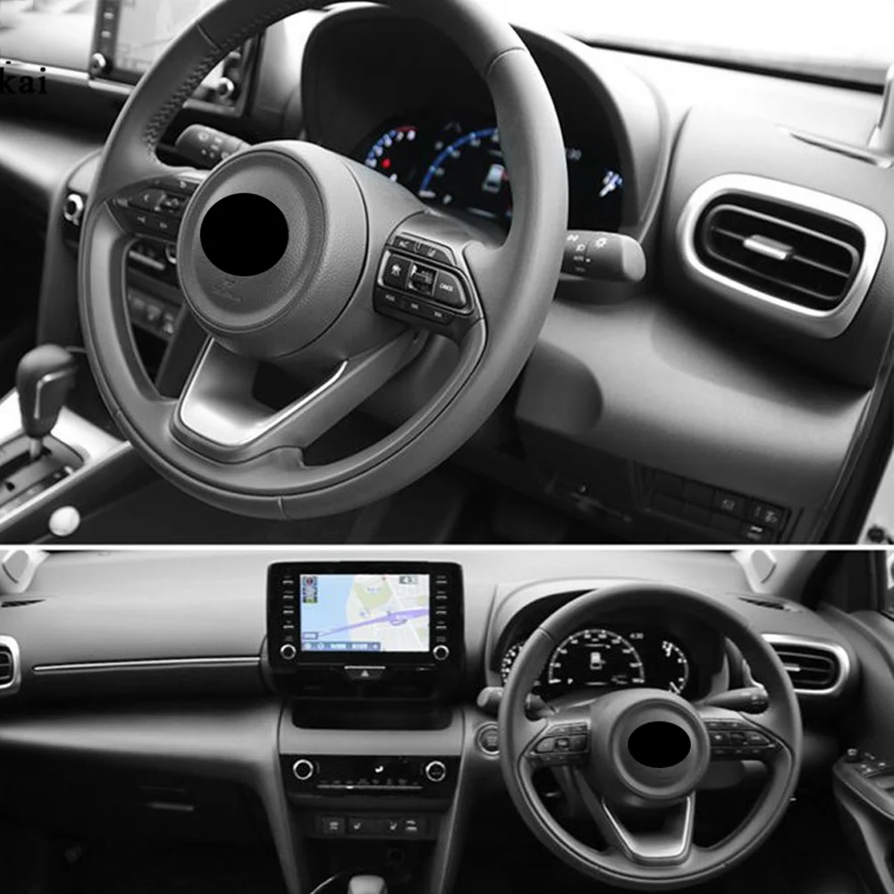 Стайлинг автомобиля 2 шт. ABS Хром Интерьер приборной панели боковые