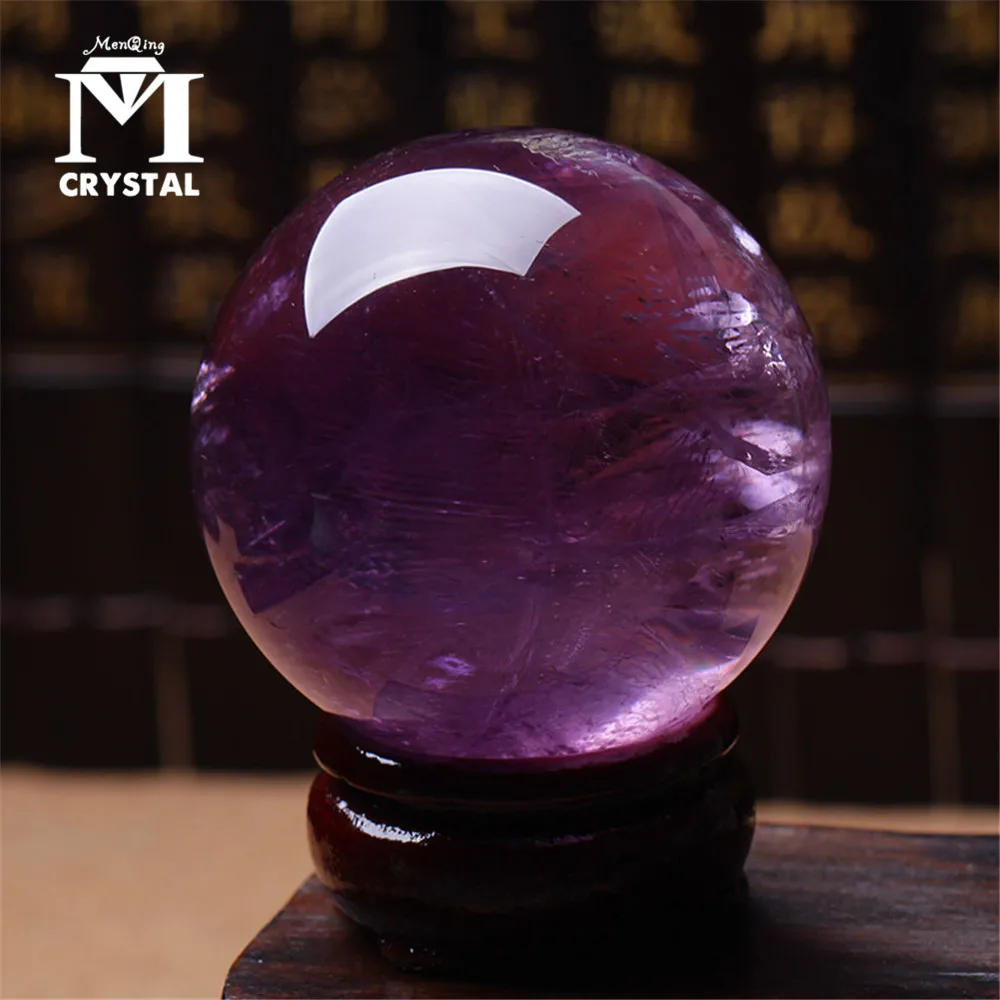 Natural Uruguay Amethyst Crystal Sphere Healing Reiki Witchcraft Divination Quartz Gemstone Ball Room Decor