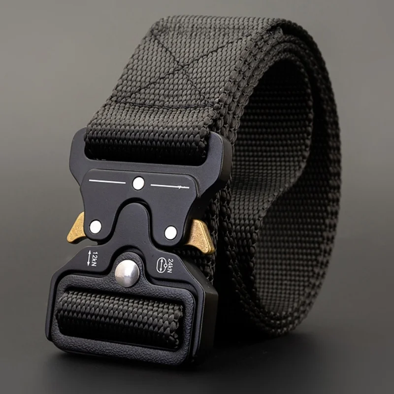 Men's Belt Outdoor Hunting Tactics Belt Multi functional Buckle Nylon Belt High Quality Marine Corps Canvas Plastic Buckle