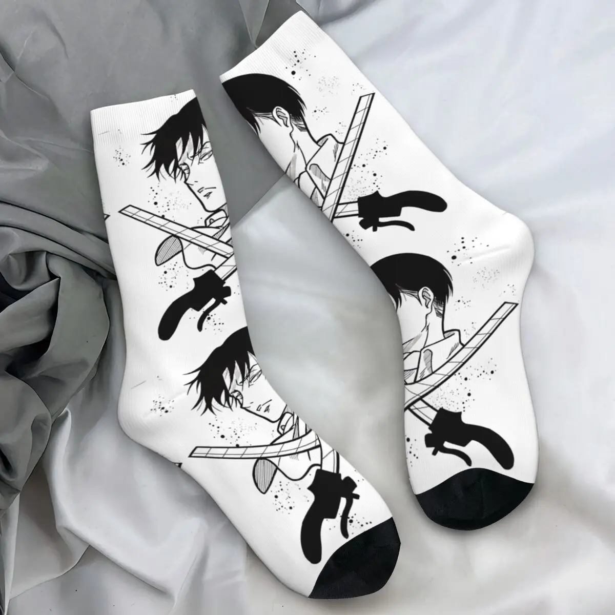 Мужские антискользящие носки в стиле ретро с рисунком