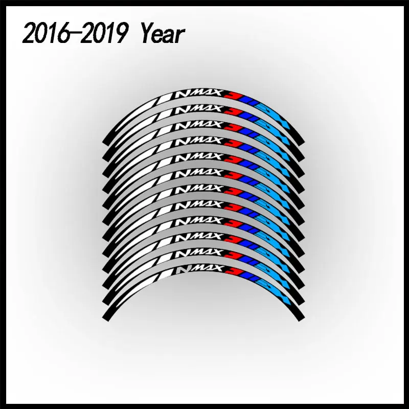

Светоотражающие мотоциклетные наклейки NMAX, ленты для обода колеса скутера, наклейки, аксессуары для Yamaha N-MAX 155 nmax155