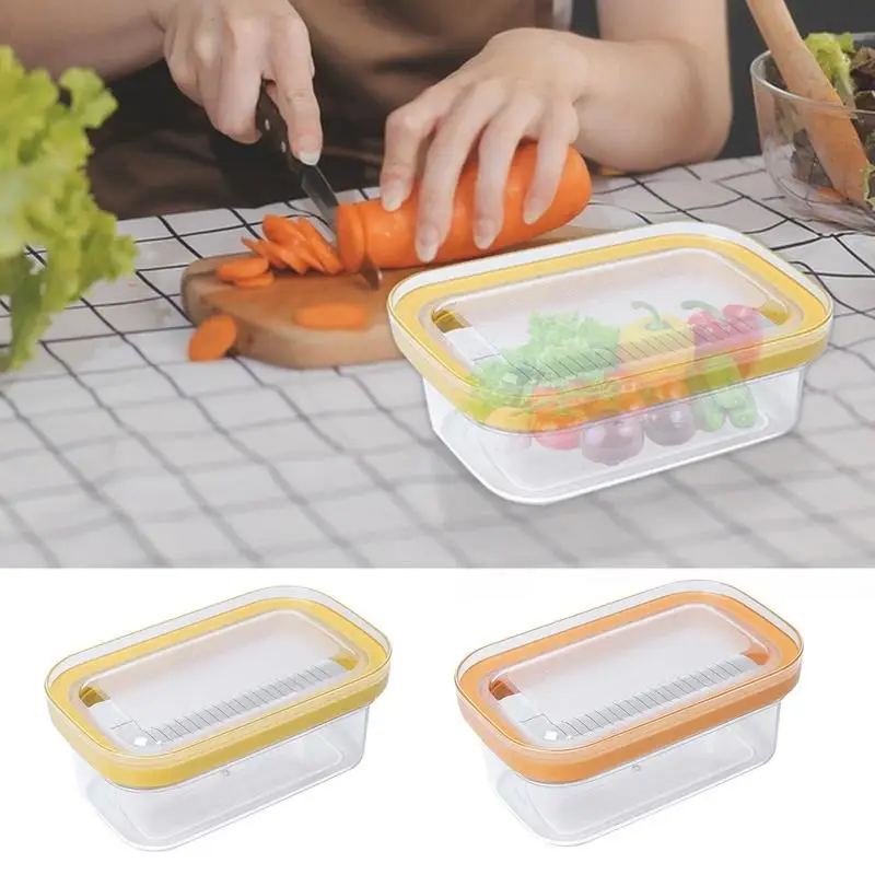 

Cheese Container Multipurpose Butter Storage Dispenser Portable Fruits Organizer Box With Silicone Lid kitchen accessories