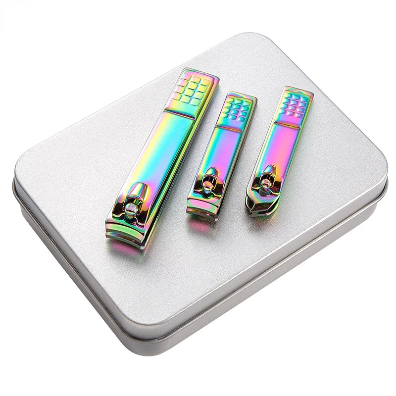 

3pcs/set Stainless Steel Nail Clipper Cutter Professional Manicure Trimmer High Quality Toe Nail Clipper with Clip Catcher