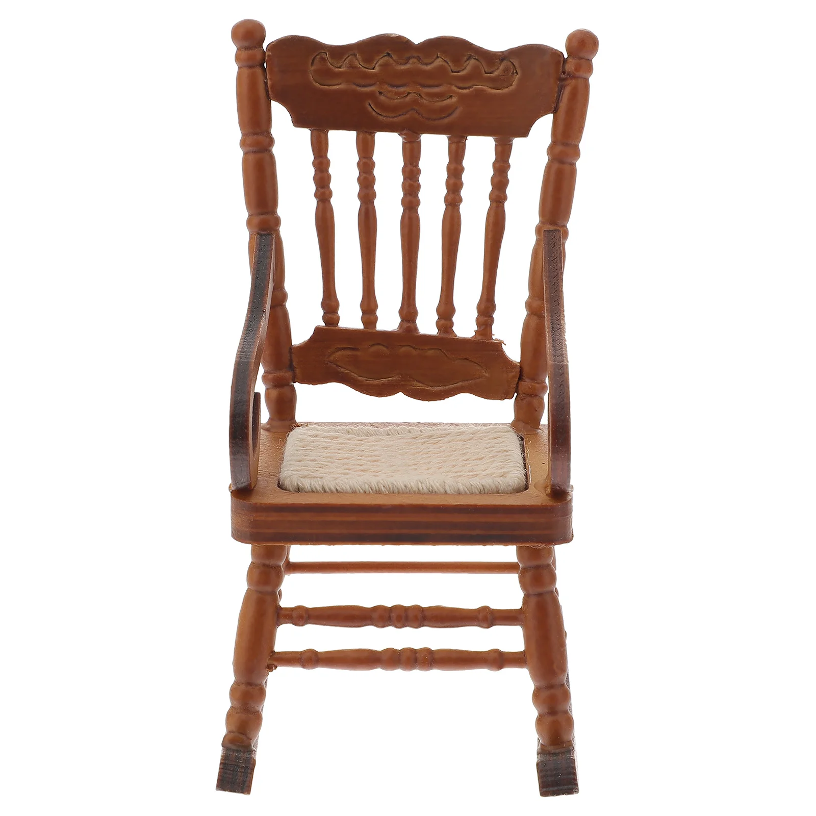 

Деревянное кресло-качалка для кукольного домика, миниатюрное кресло-качалка, мебель