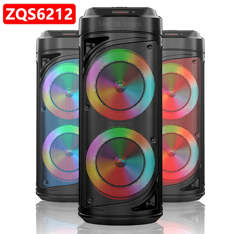 Wireless Column Big Power Stereo Subwoofer Bass Party Speakers With Microphone Family Karaoke