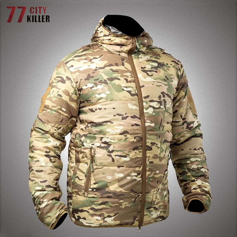 

Men's Camouflage Tactical Military Parka with ded Autumn Winter Working Hunting Outdoor Waterproof Thermal Reflection Coat