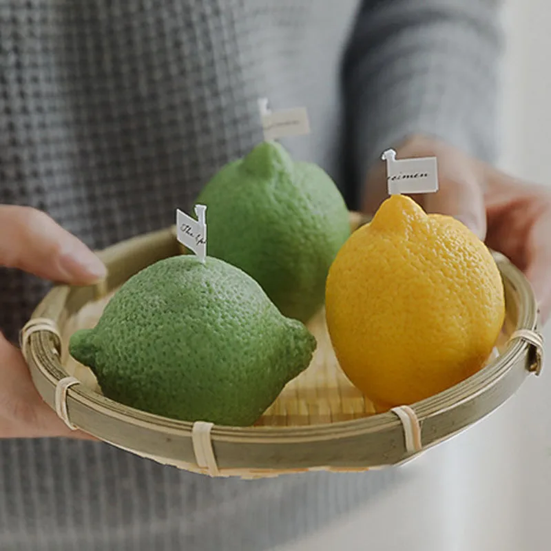

Handmade Lemon Candle Scented Candles Aromatherapy Wedding Home Decoration Scented Candles INS Shooting Props Ornaments