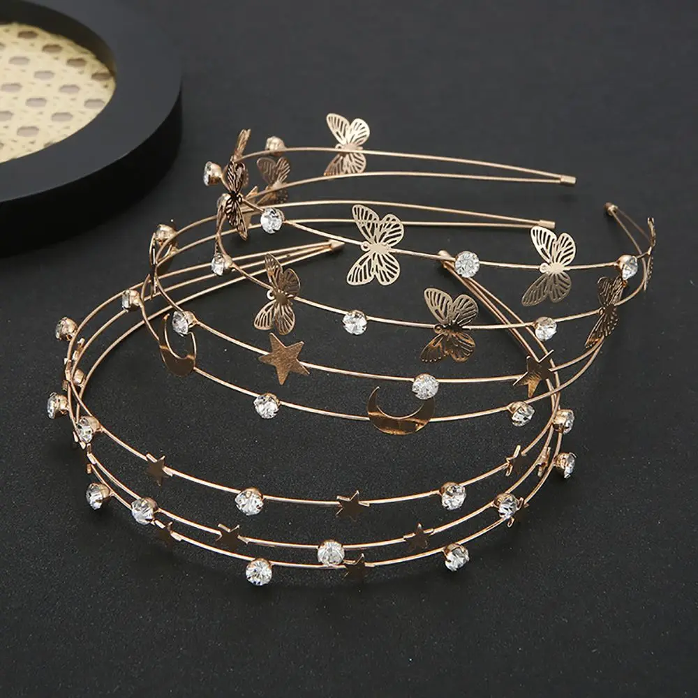 

Star Girls Female Moon Headdress Hairband Women Headband Korean Style Headband Butterfly Hair Hoop Hair Accessories