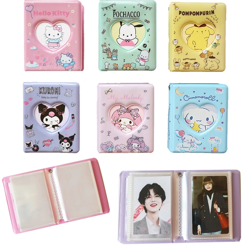 

New Sanrio Album Anime Hello Kitty My Melody Kuromi Cinnamoroll Cartoon Polaroid Small Card Storage Book Good Friend Gift