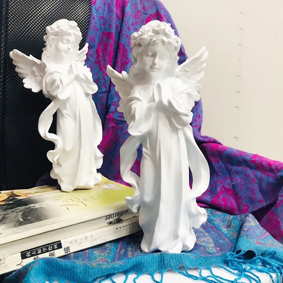 

Resin Angel Figurine,Flower Girl Decoration,Beautiful Prayer Faerie,Home Decor Fairy Prayer Christmas New Year Thanksgiving Gift