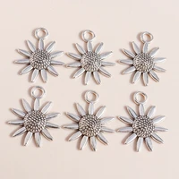 20pcs 2319mm alloy sunflowers charms flowers pendants of diy necklace bracelets keychain jewelry making accessories handmade