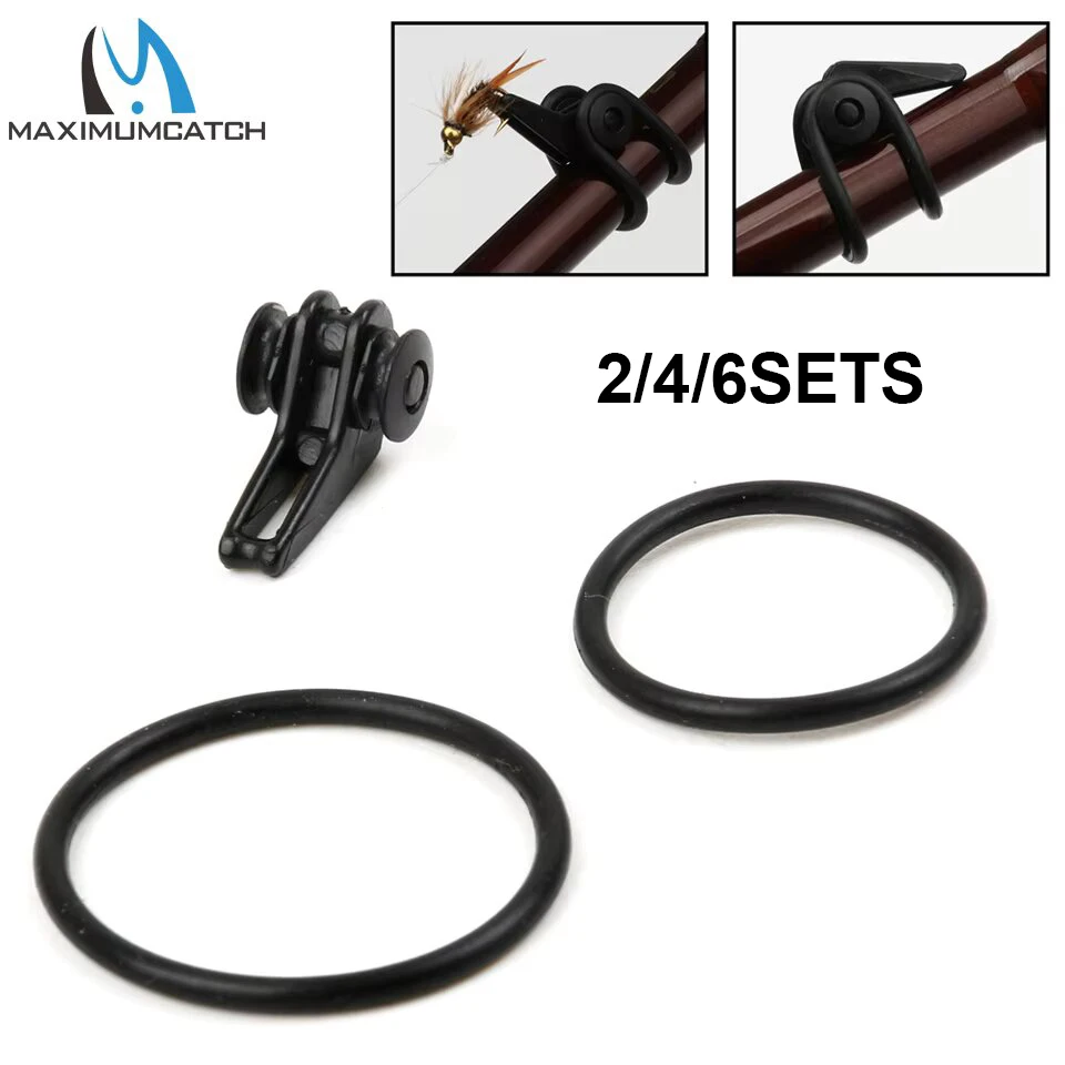 Фото Maximumcatch 2/4/6Sets 6/12/18Pcs Tenkara Fly Rod Hook Keeper Easy Hook Keeper для ловли нахлыстом №1