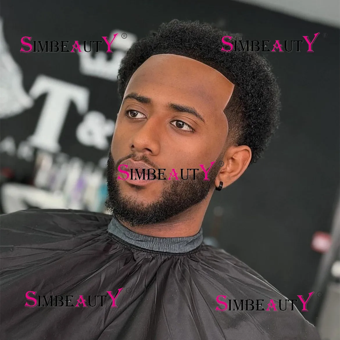 15mm 6mm African Men's Toupee Natural Hairline Male wig Black 100% Human hair Capillary prosthesis replacement System