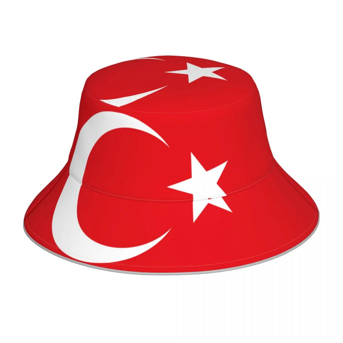 

New Fisherman's Hat Unisex Fashion Flag Of Turkey Bob Cap Windproof outdoor Reflective Bucket Hat
