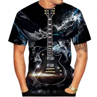 unisex 3d music guitar print t shirts men summer tshirt for men cool fashion short sleeve 2022 casual loose top mens clothing