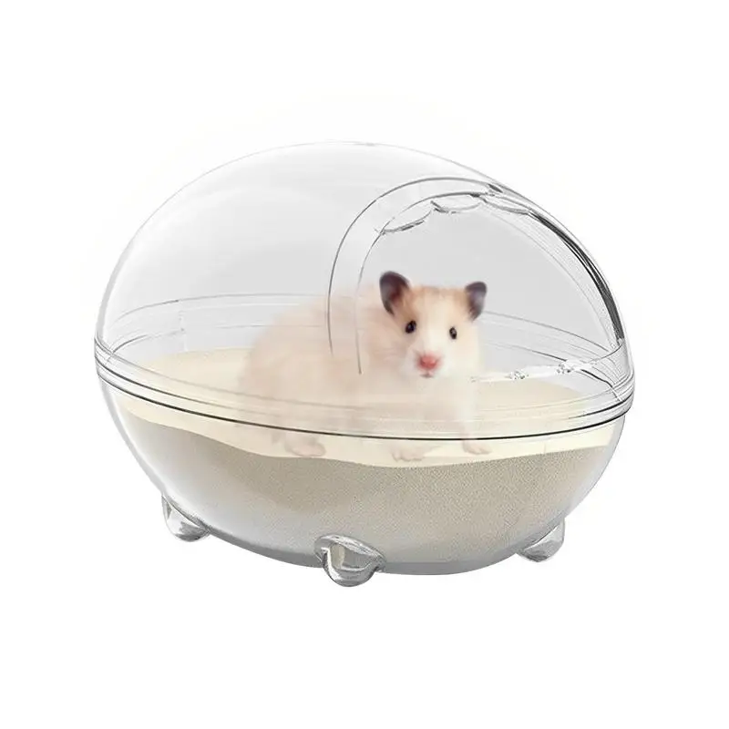 

Hamster Bathtub Transparent Hamster Dust Bath Box Toilet Cage Box Bath Sand Room Toy House Small Pet Supply Accessories For pets