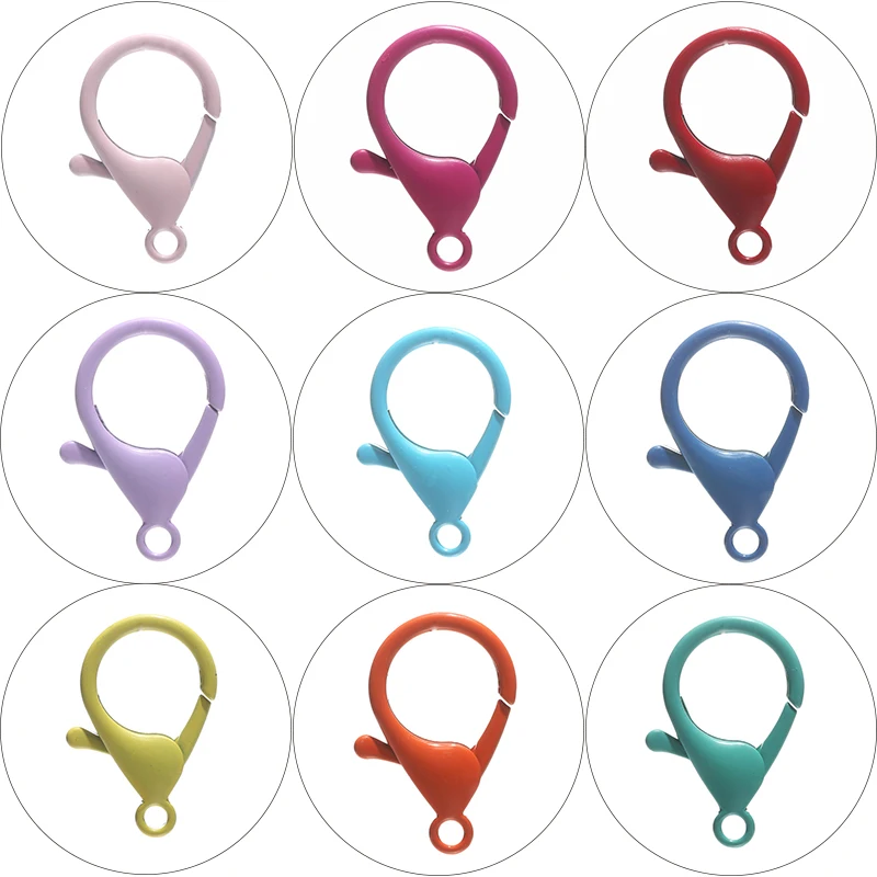 

21x33 мм красочные крючки из сплава с застежкой-лобстером, сделай сам, металлическая застежка-лобстер, когти, застежки для браслета, ожерелья, сделай сам, изготовление ювелирных изделий