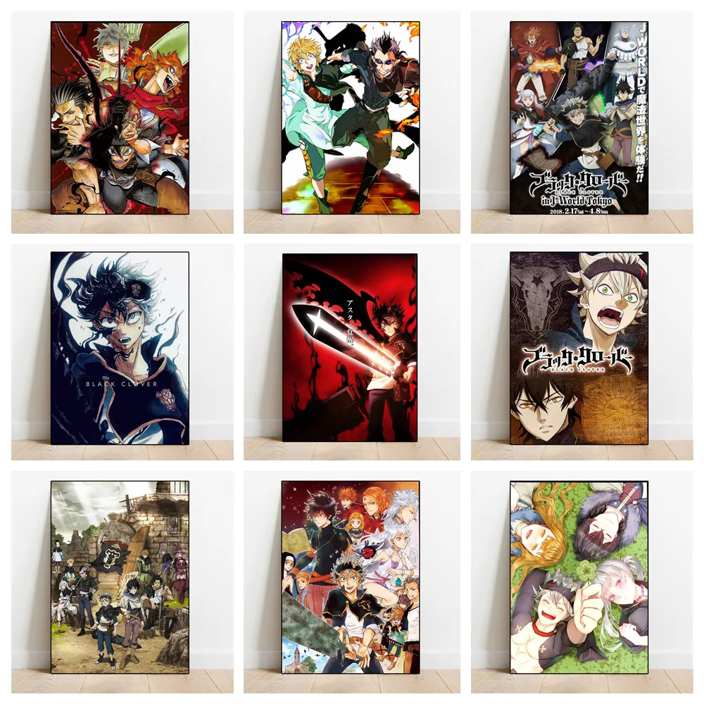 Постер с черным клевером Yami Asta эстетичная аниме-фигурка украшение для