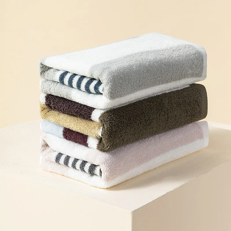 Хлопковое полотенце для лица взрослых мужчин женщин махровая ткань полосы 40*90 см