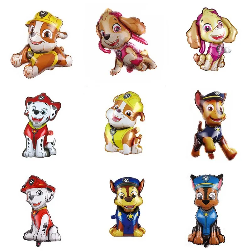 Paw Patrol Balloons Anime Figures Birthday Party Decorations Cute Marshall Skye Chase Rubble Children's Toys Christmas Gifts