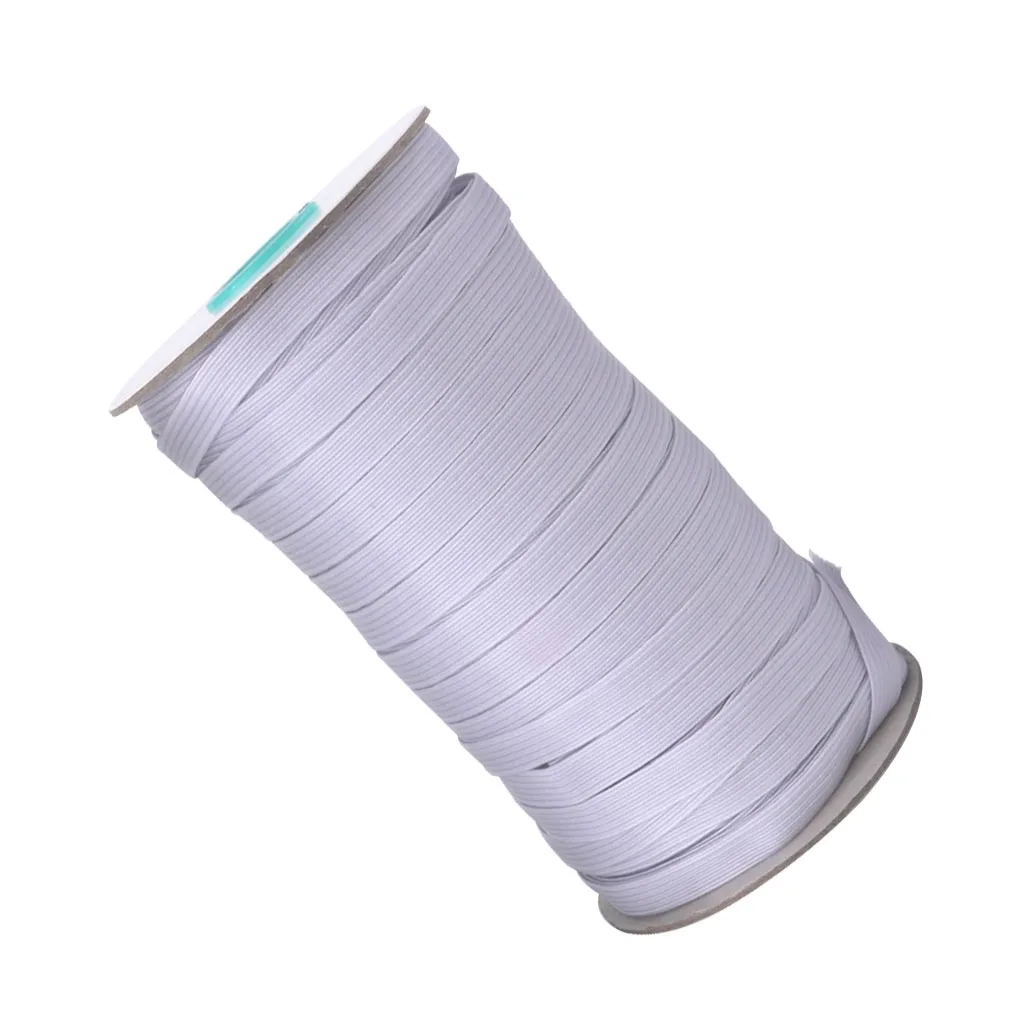 

8mm Elastic Band Flat Rope Clothes Pants Shorts Sleeves Hairbands DIY Polyester Stretchy Band
