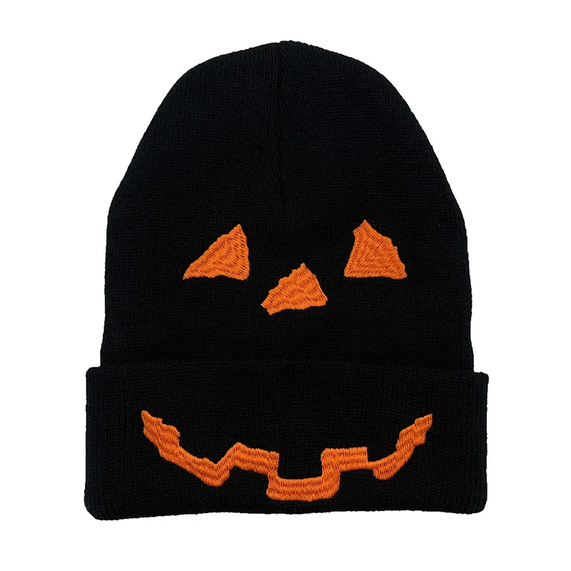 

Шапка-бини с вышивкой в виде глаз тыквы для вечеринки на Хэллоуин шапка с черепом для мужчин и женщин осенне-зимняя уличная теплая холодная ...
