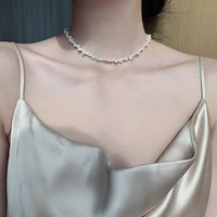 2022 baroque millet fresh water pearl temperament irregular clavicle chain necklace bracelet female gift party wedding wholesale