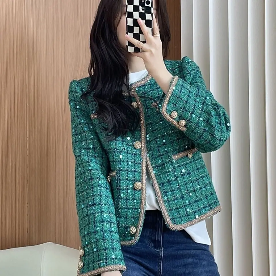 

Coat Women's Spring And Autumn 2022 New Women's Clothing High-End Green Jacket