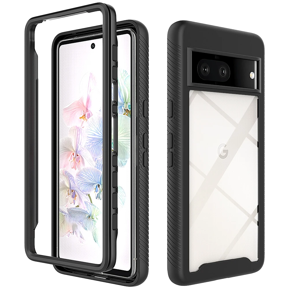 

Case for Google Pixel 7 7Pro 2 in 1 Hybrid Shockproof Armor Back Clear Cover for Google Pixel 6A 6 6 Pro