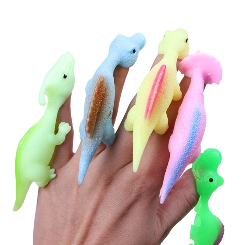 

10pcs Finger Catapult Dinosaur Decompression Toy Fidgets Adult Novelty TPR Toy Dropship