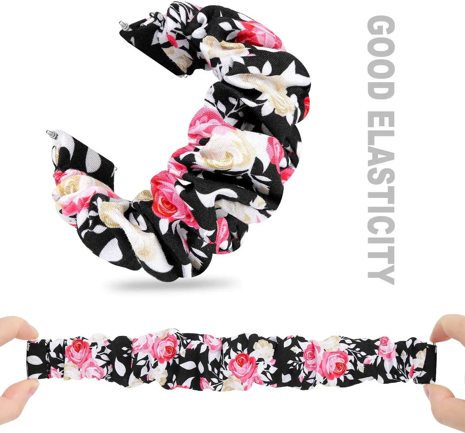 20 22mm Scrunchies Elastic Watch band For samsung galaxy watch 46mm active 2 42mm huawei watch GT2 Strap gear s3 amazfit bip