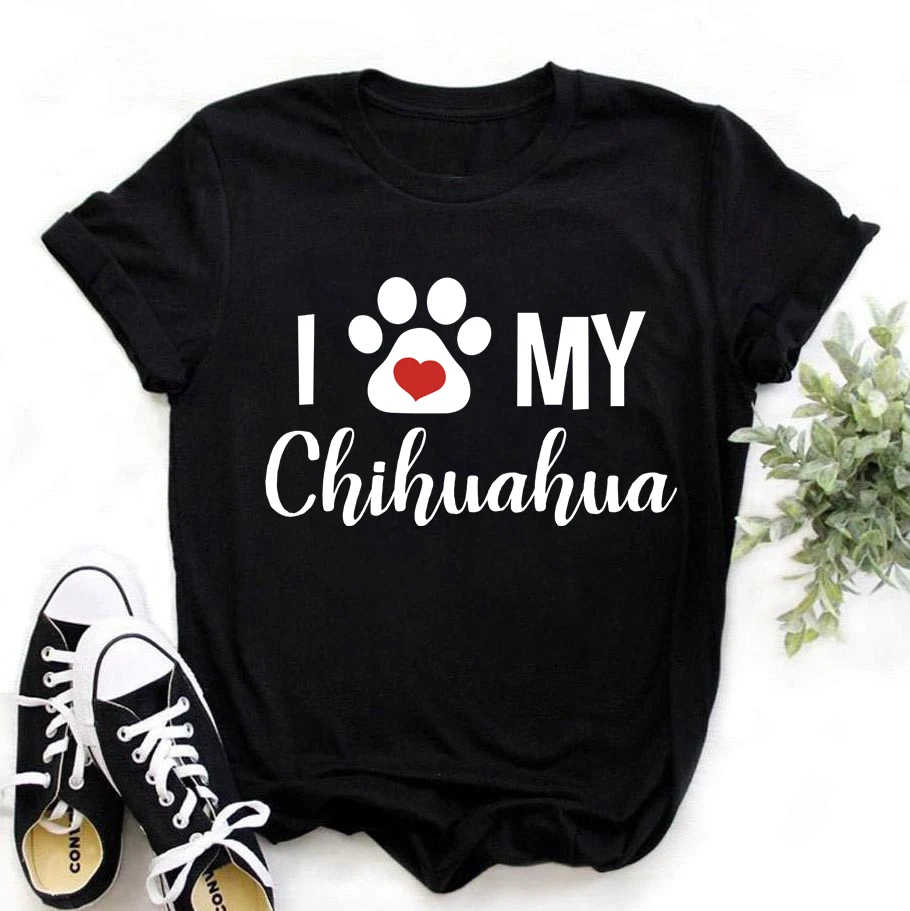 

Женская футболка с принтом чихуахуа, модная рубашка с коротким рукавом, с забавным дизайном собаки, с милой девушкой, топы для женщин