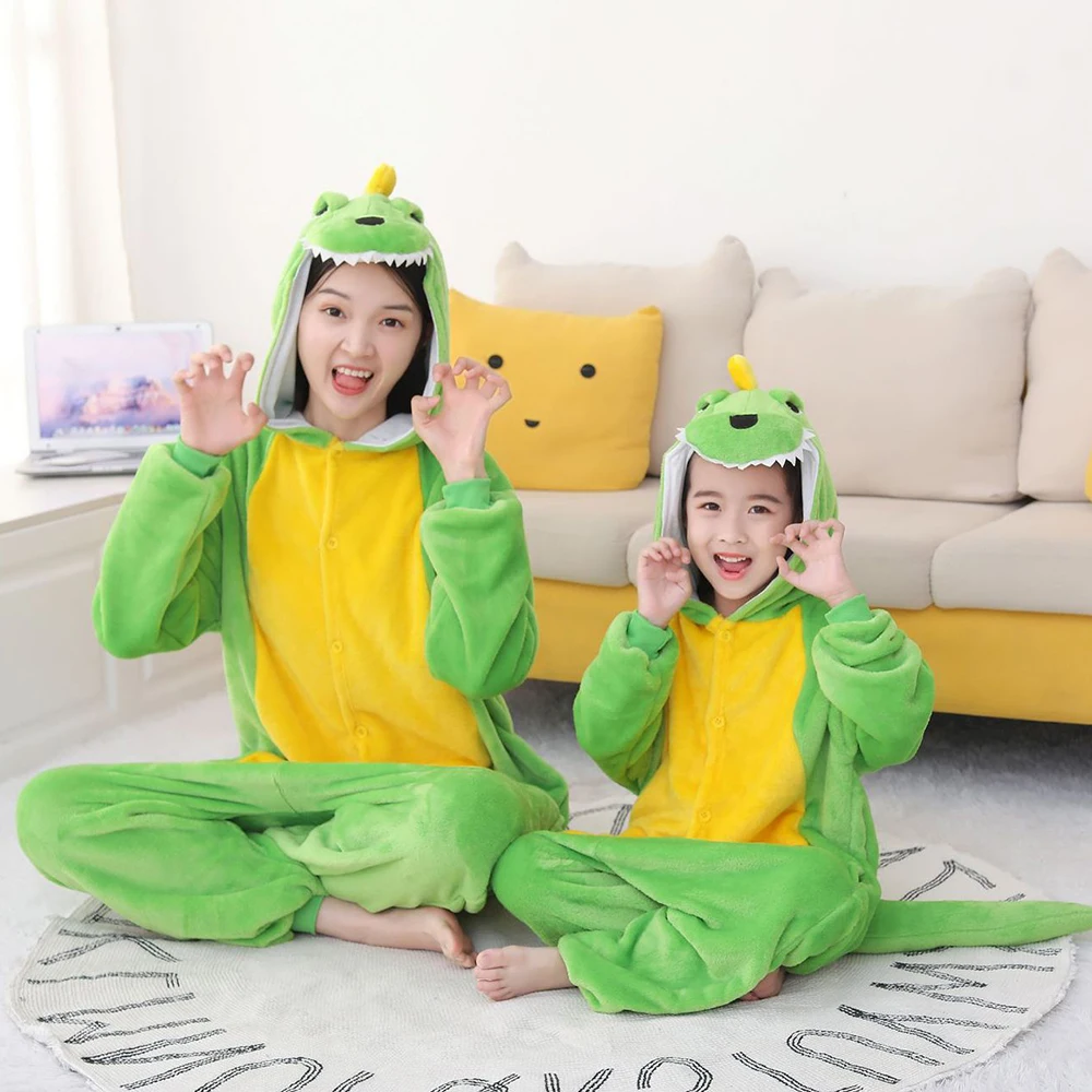 Animal Cartoon Jumpsuit Adult Children One-Piece Pajamas Full Body Sleepwear Baggy Loose Fitting Casual Chic Style