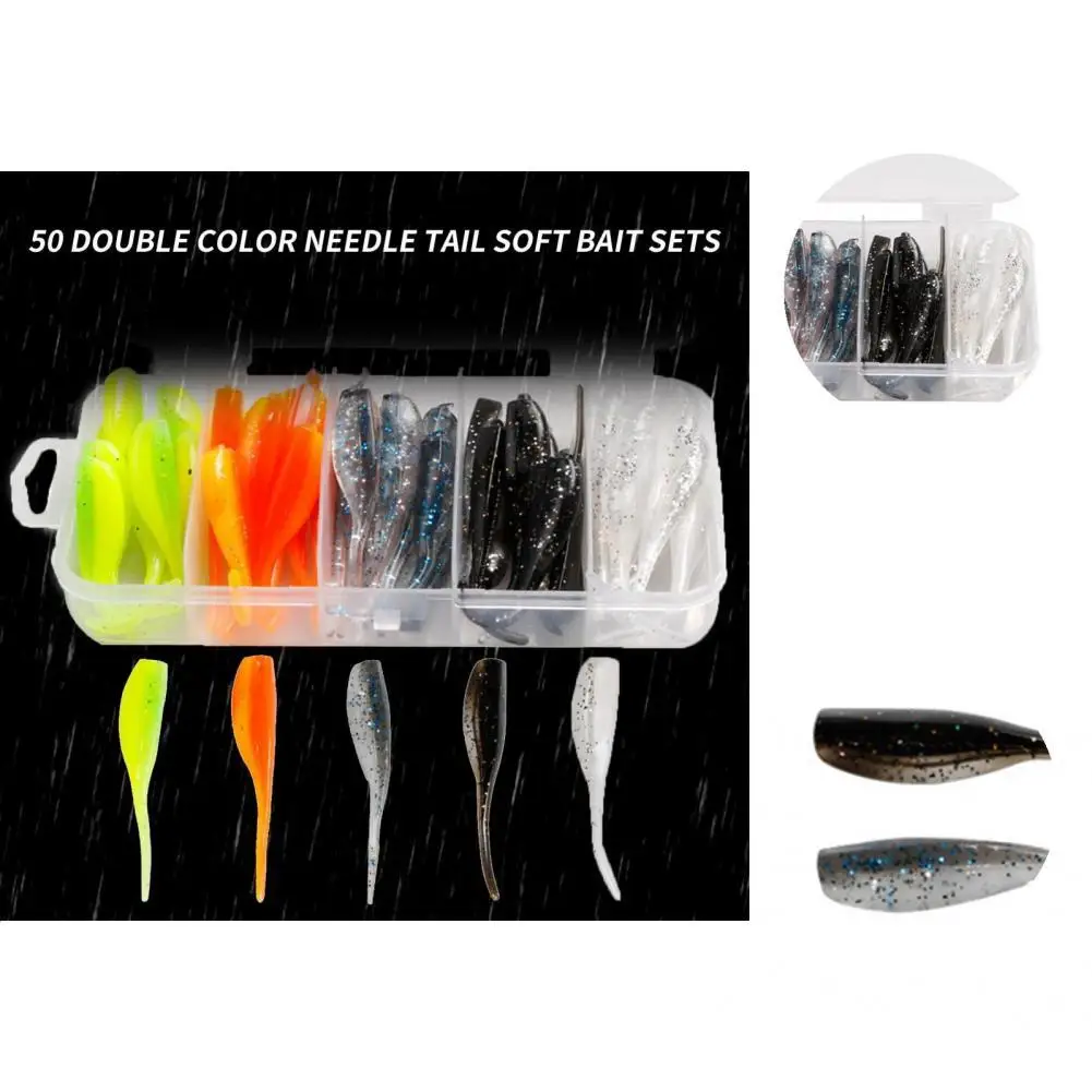 50 шт./коркор. Изысканная Мягкая приманка искусственная пластиковая рыболовная